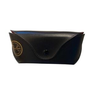 Ray-Ban Black Sunglasses Case red velvet interior , gold script